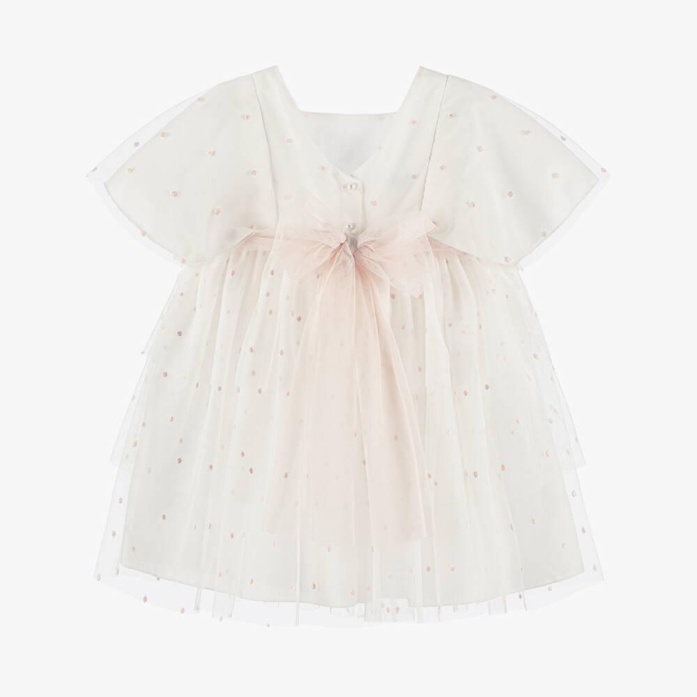 Artesanía Granlei-Girls Ivory & Blush Tulle Delight | Childrensalon Outlet