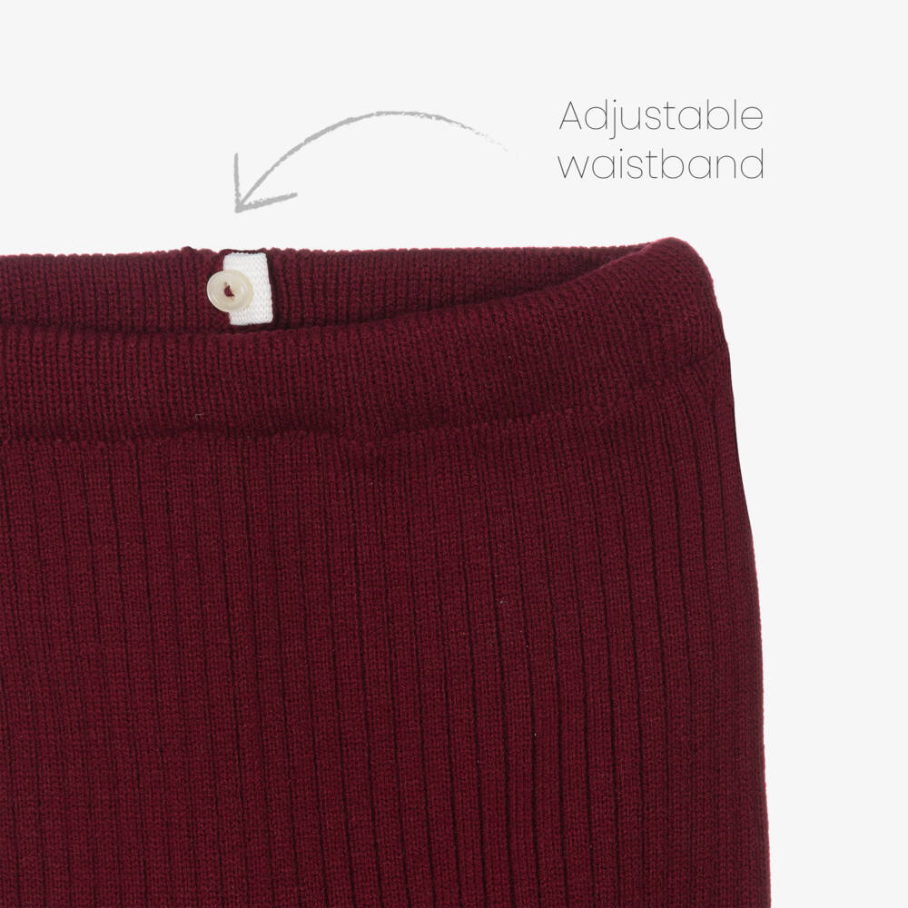 Artesanía Granlei-Girls Ivory & Burgundy Legging Ensemble | Childrensalon Outlet