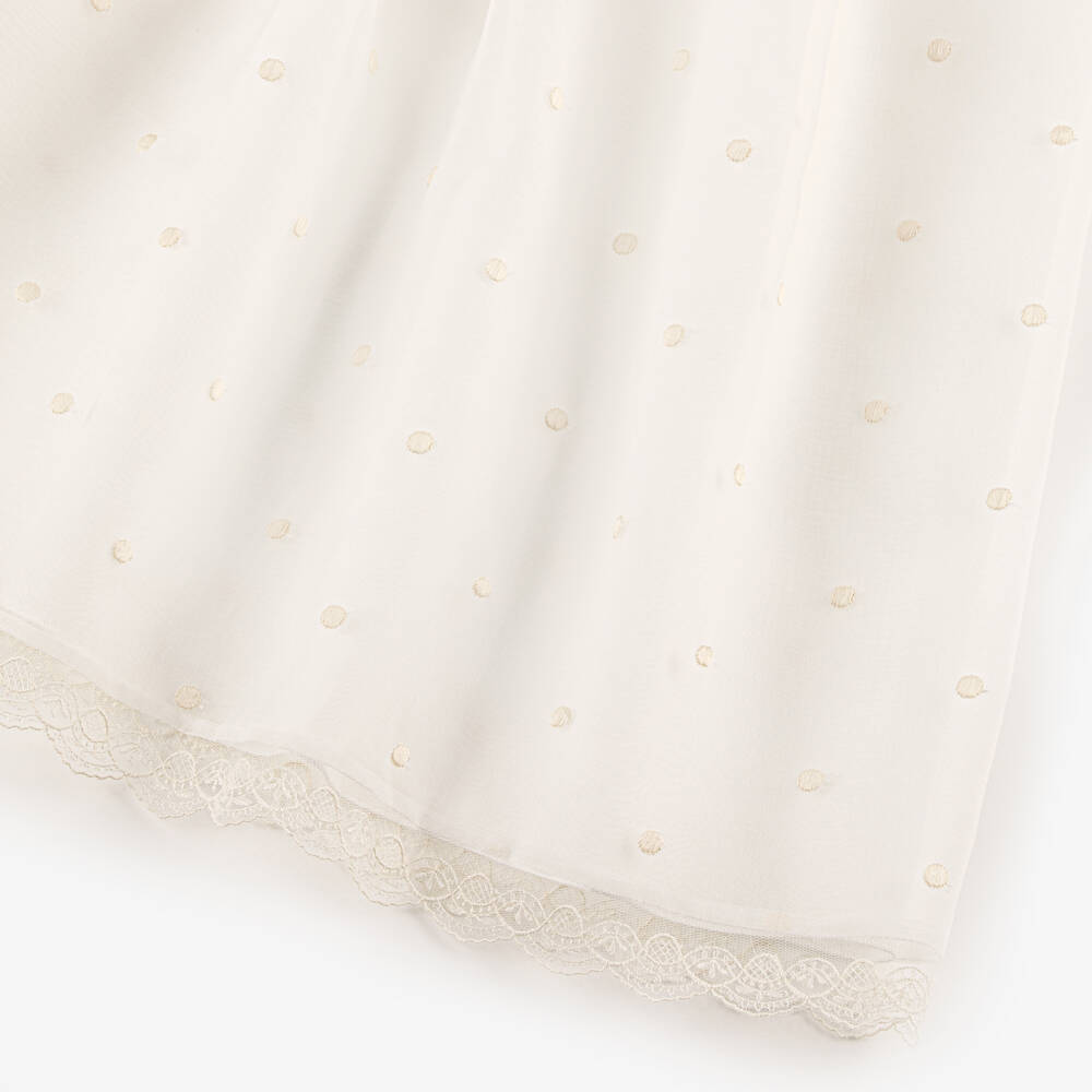 Artesanía Granlei-Girls Ivory Embellished Ceremony Dress and Bonnet | Childrensalon Outlet