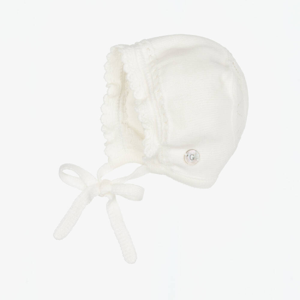 Artesanía Granlei-Girls Ivory Knit Babysuit Ensemble | Childrensalon Outlet
