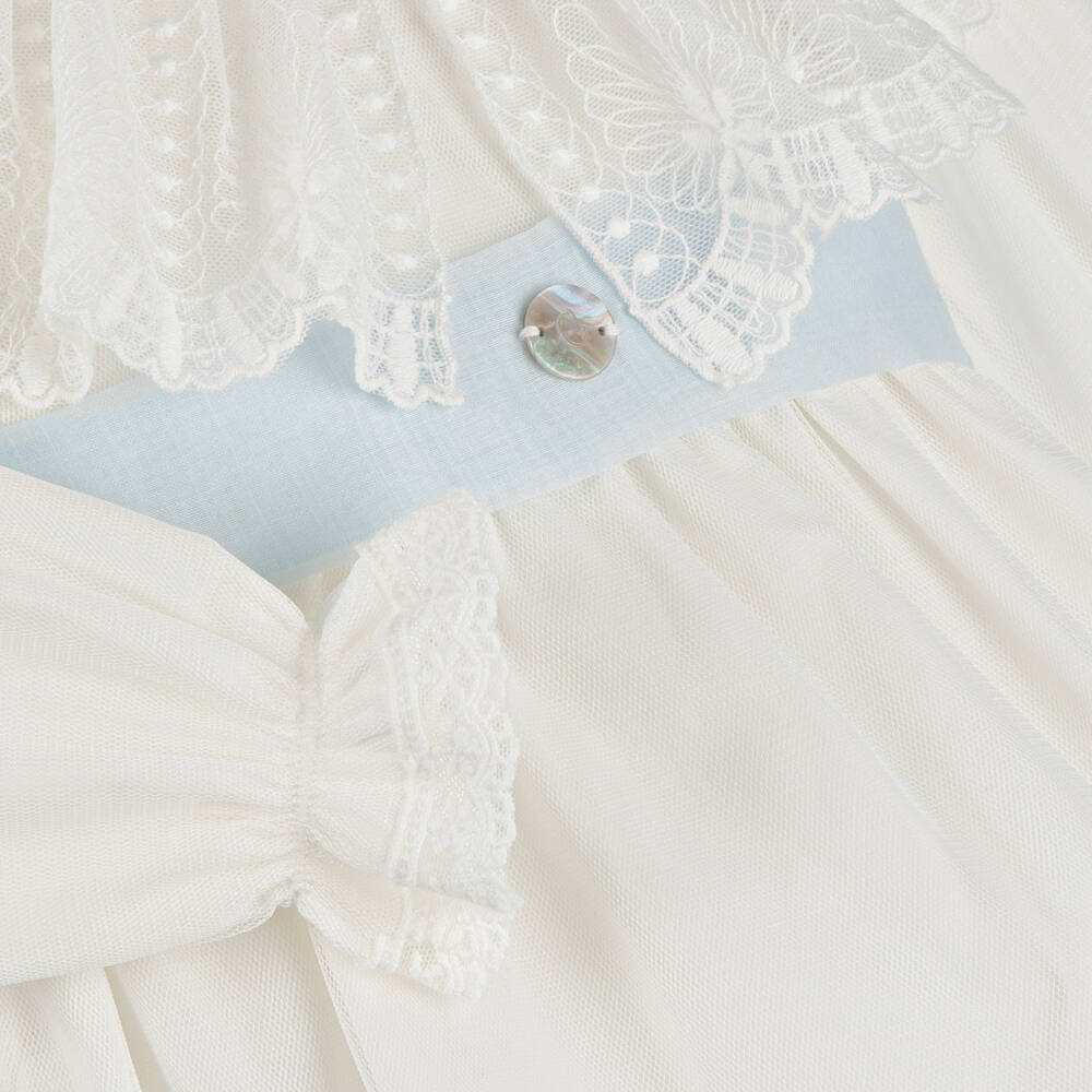 Artesanía Granlei-Girls Ivory Lace Babysuit | Childrensalon Outlet