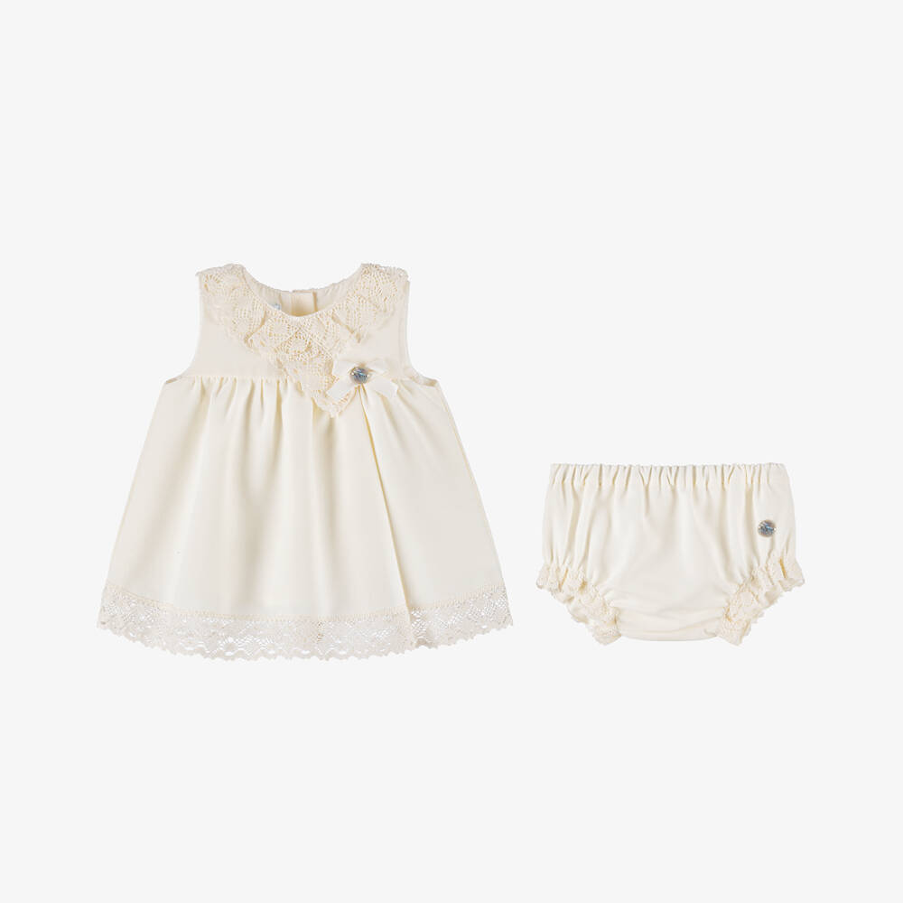 Artesanía Granlei-طقم احتفالي من الدانتيل العاجي للبنات | Childrensalon Outlet