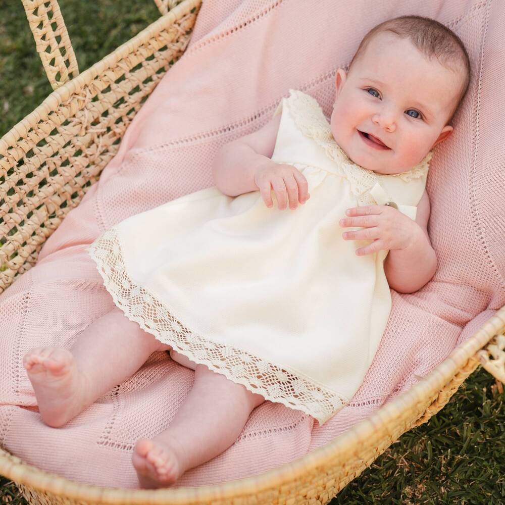 Artesanía Granlei-طقم احتفالي من الدانتيل العاجي للبنات | Childrensalon Outlet