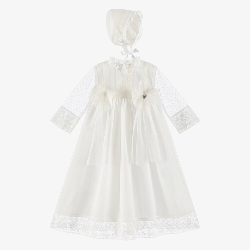 Artesanía Granlei-Girls Ivory Lace Ceremony Gown Set | Childrensalon Outlet