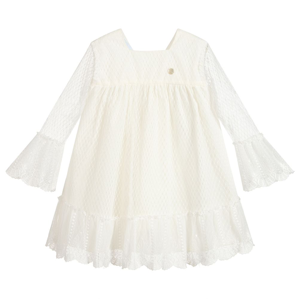 Artesanía Granlei - Girls Ivory Lace Dress | Childrensalon Outlet