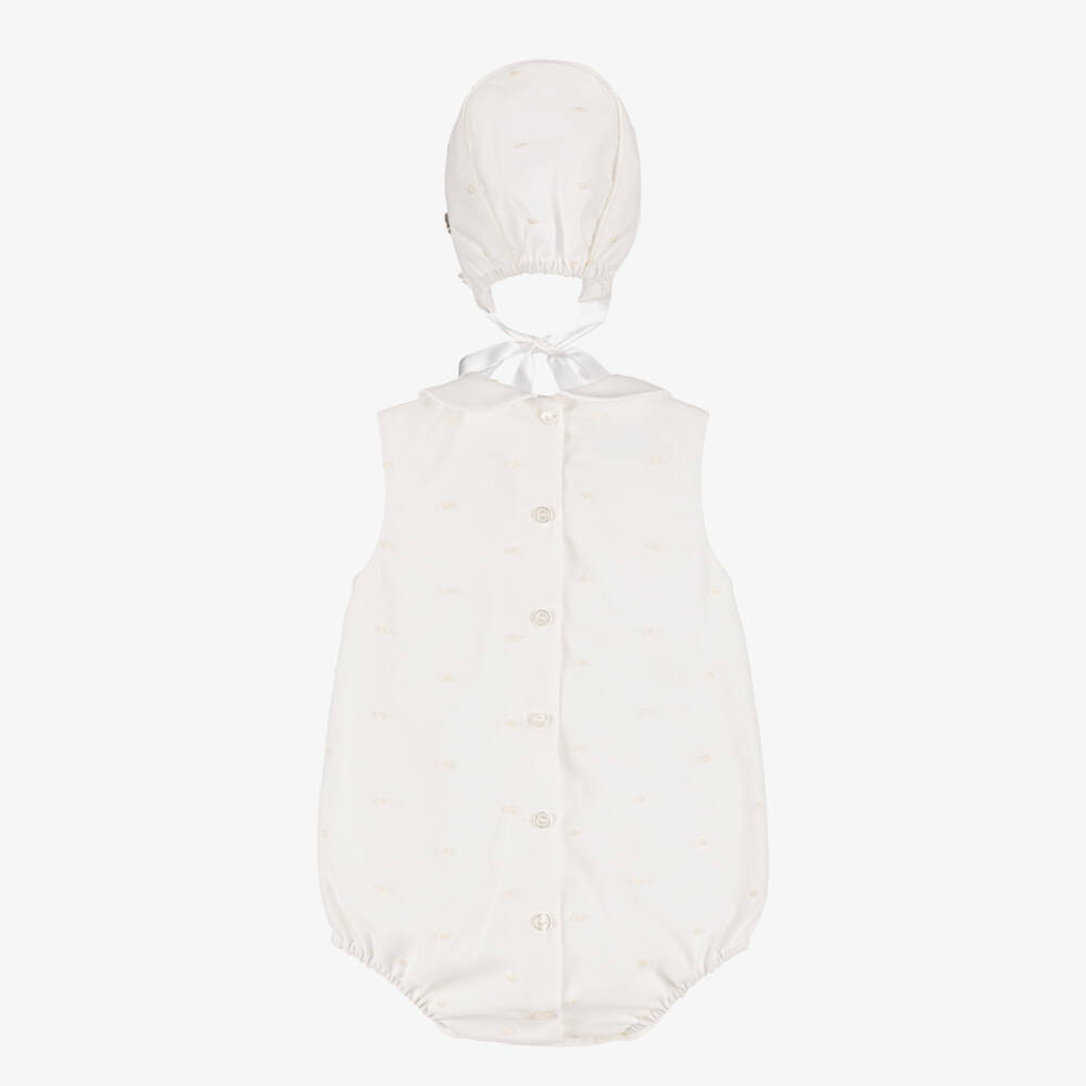 Artesanía Granlei-Кремовый комплект из тюля в горошек для девочек | Childrensalon Outlet