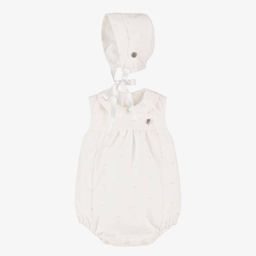 Artesanía Granlei-Кремовый комплект из тюля в горошек для девочек | Childrensalon Outlet