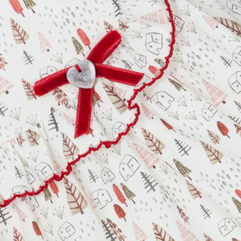 Artesanía Granlei-Girls Ivory & Red Dress Set | Childrensalon Outlet