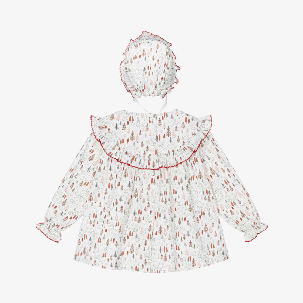 Artesanía Granlei-Girls Ivory & Red Dress Set | Childrensalon Outlet