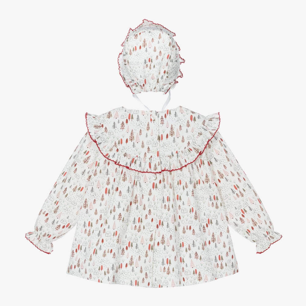 Artesanía Granlei-Girls Ivory & Red Dress Set | Childrensalon Outlet