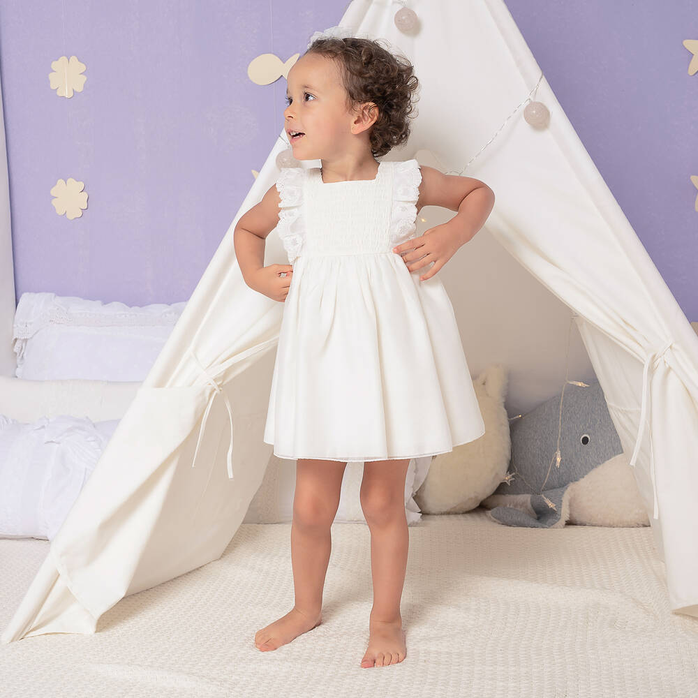 ارتيزانيا  غرانلي-فستان أورغانزا لون عاجي | Childrensalon Outlet