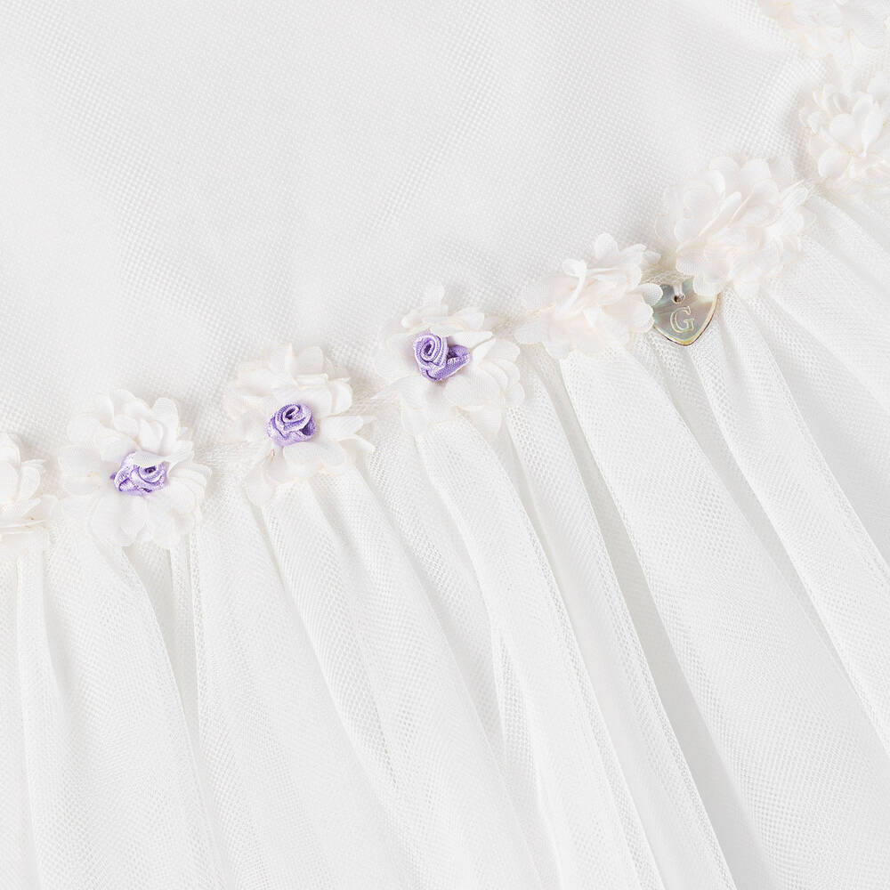 Artesanía Granlei-Girls Ivory Ruffle Tulle Dress | Childrensalon Outlet