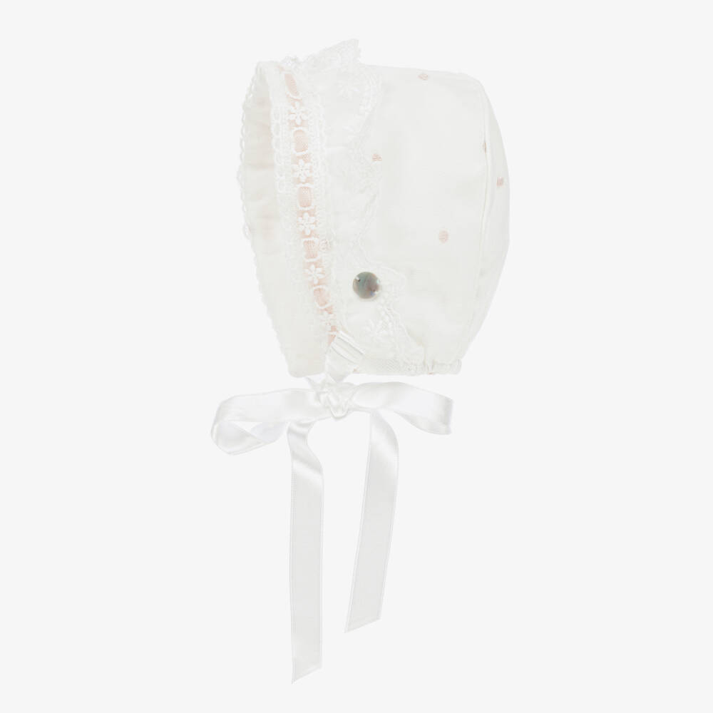 Artesanía Granlei-بونيه عاجي من التول والدانتيل للبنات | Childrensalon Outlet