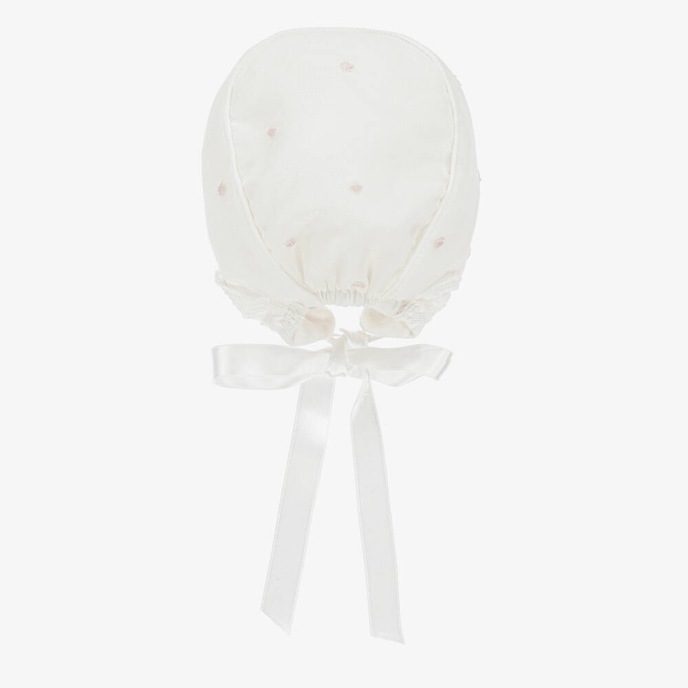 Artesanía Granlei-بونيه عاجي من التول والدانتيل للبنات | Childrensalon Outlet