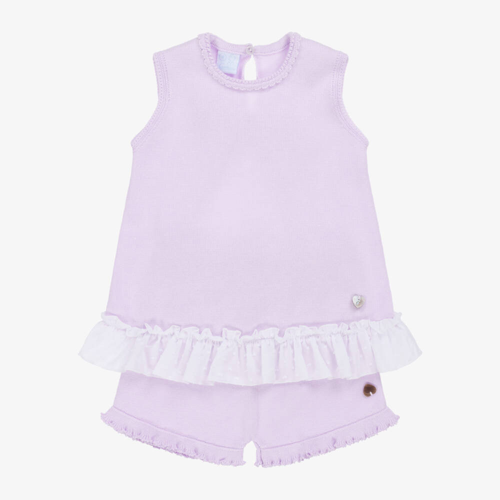 Artesanía Granlei-طقم محبوك ليلكي للبنات | Childrensalon Outlet