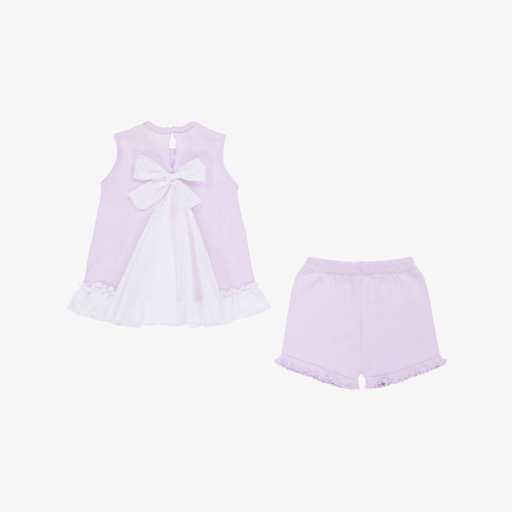 Artesanía Granlei-Лиловый вязаный комплект для девочек | Childrensalon Outlet