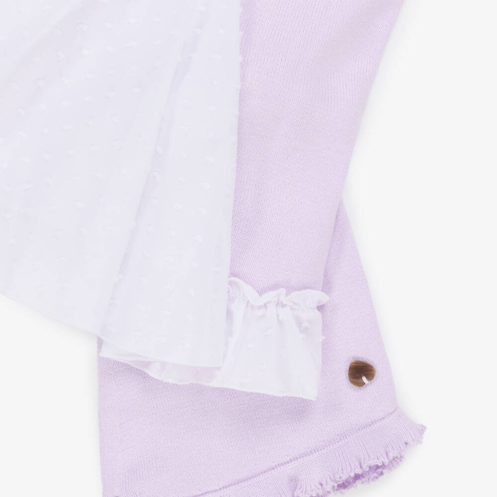 Artesanía Granlei-Лиловый вязаный комплект для девочек | Childrensalon Outlet