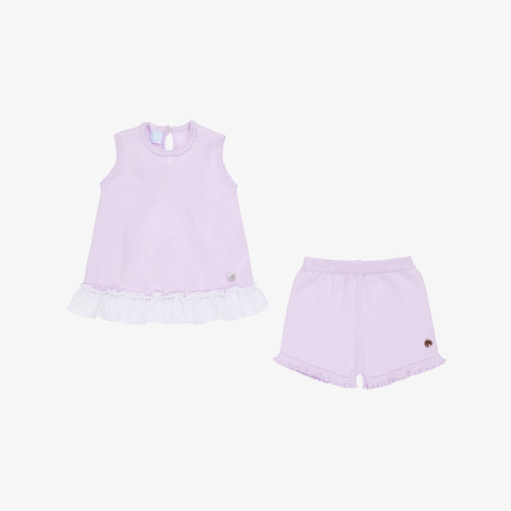 Artesanía Granlei-Лиловый вязаный комплект для девочек | Childrensalon Outlet