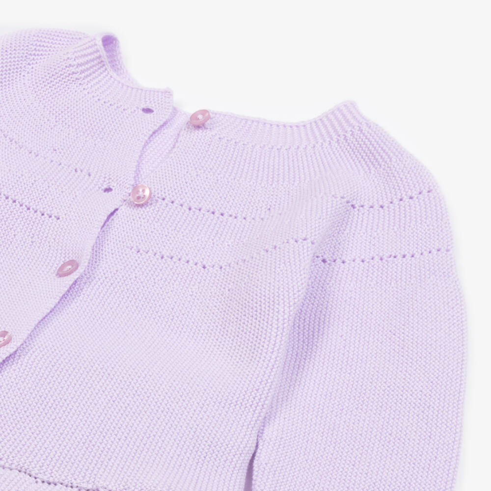 Artesanía Granlei-Girls Lilac Knit Two-Piece Set | Childrensalon Outlet