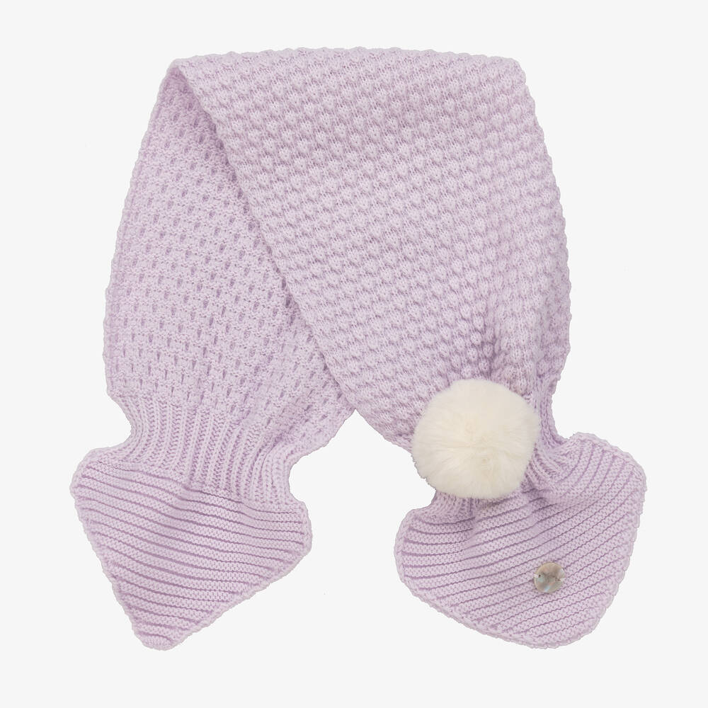 Artesanía Granlei-Girls Lilac Purple Beret & Scarf Set | Childrensalon Outlet