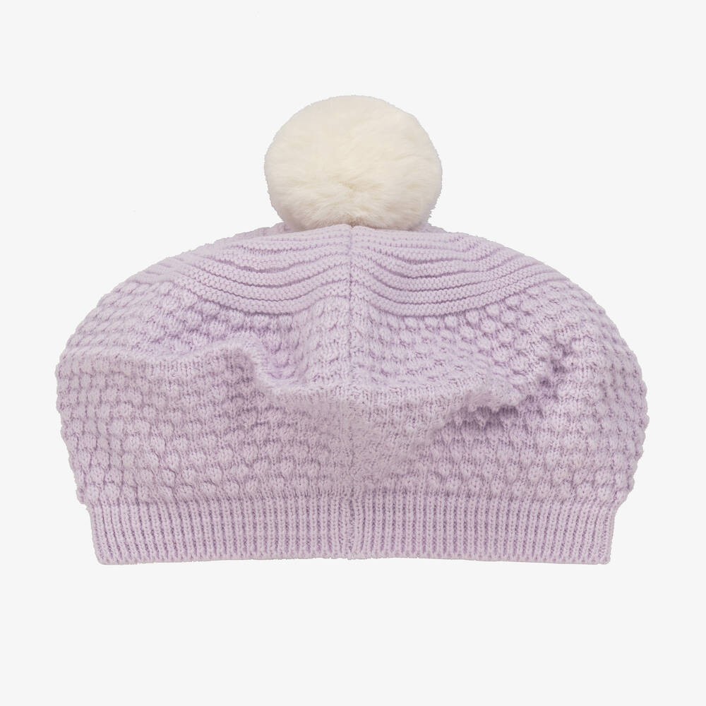 Artesanía Granlei-Girls Lilac Purple Beret & Scarf Set | Childrensalon Outlet