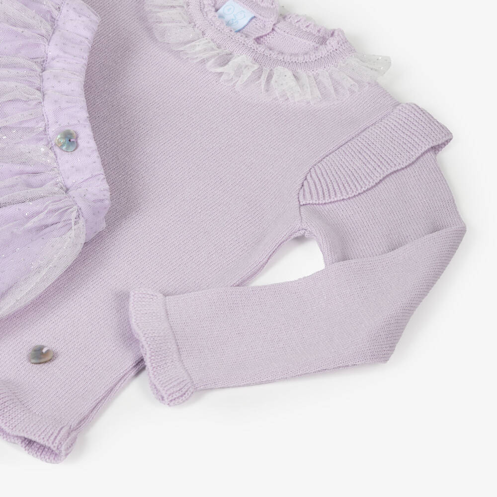 Artesanía Granlei-Girls Lilac Tulle Outfit Set | Childrensalon Outlet