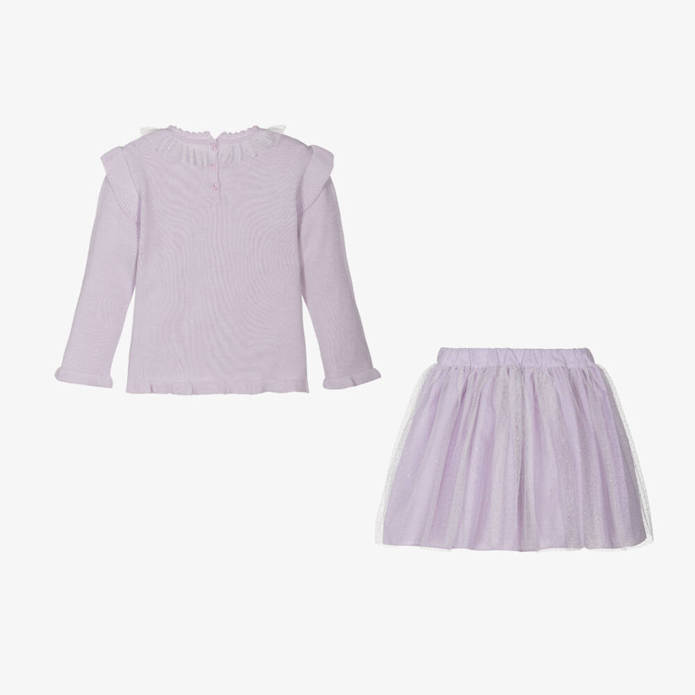 Artesanía Granlei-Girls Lilac Tulle Outfit Set | Childrensalon Outlet