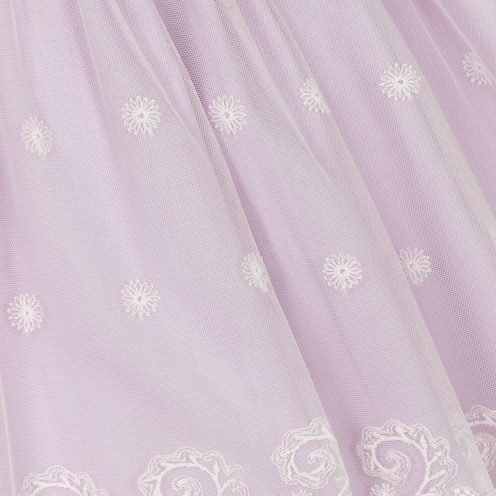 Artesanía Granlei-Girls Lilac & White Tulle Overlay Dress | Childrensalon Outlet