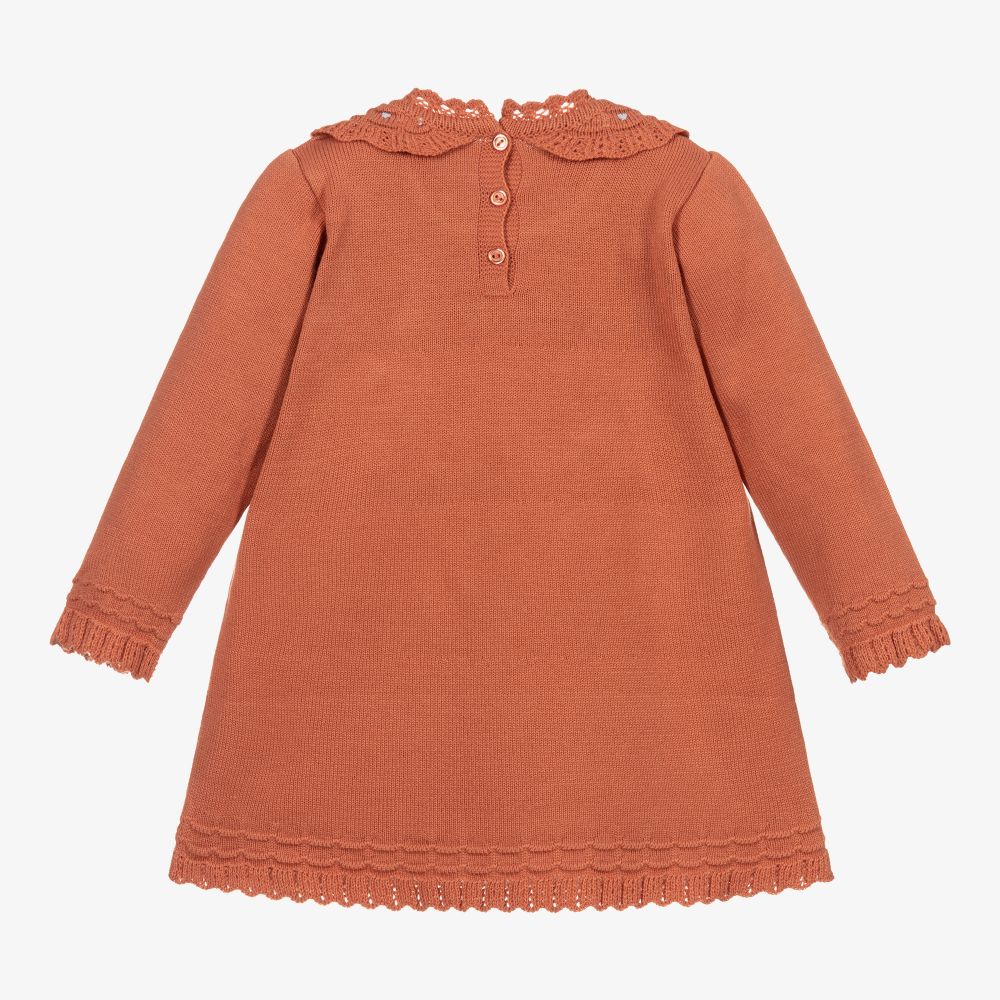 Artesanía Granlei-فستان أكريليك محبوك لون أحمراوكري | Childrensalon Outlet