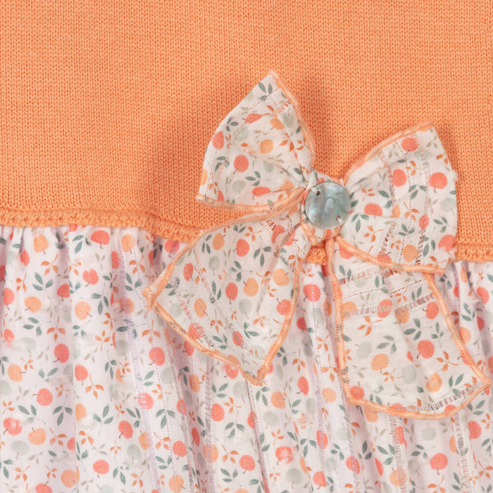 Artesanía Granlei-Оранжевое трикотажное платье | Childrensalon Outlet
