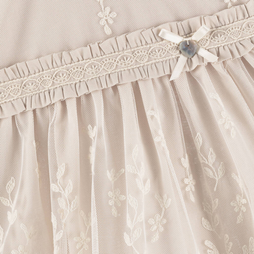 Artesanía Granlei-فستان دانتيل زهري بيج للبنات | Childrensalon Outlet