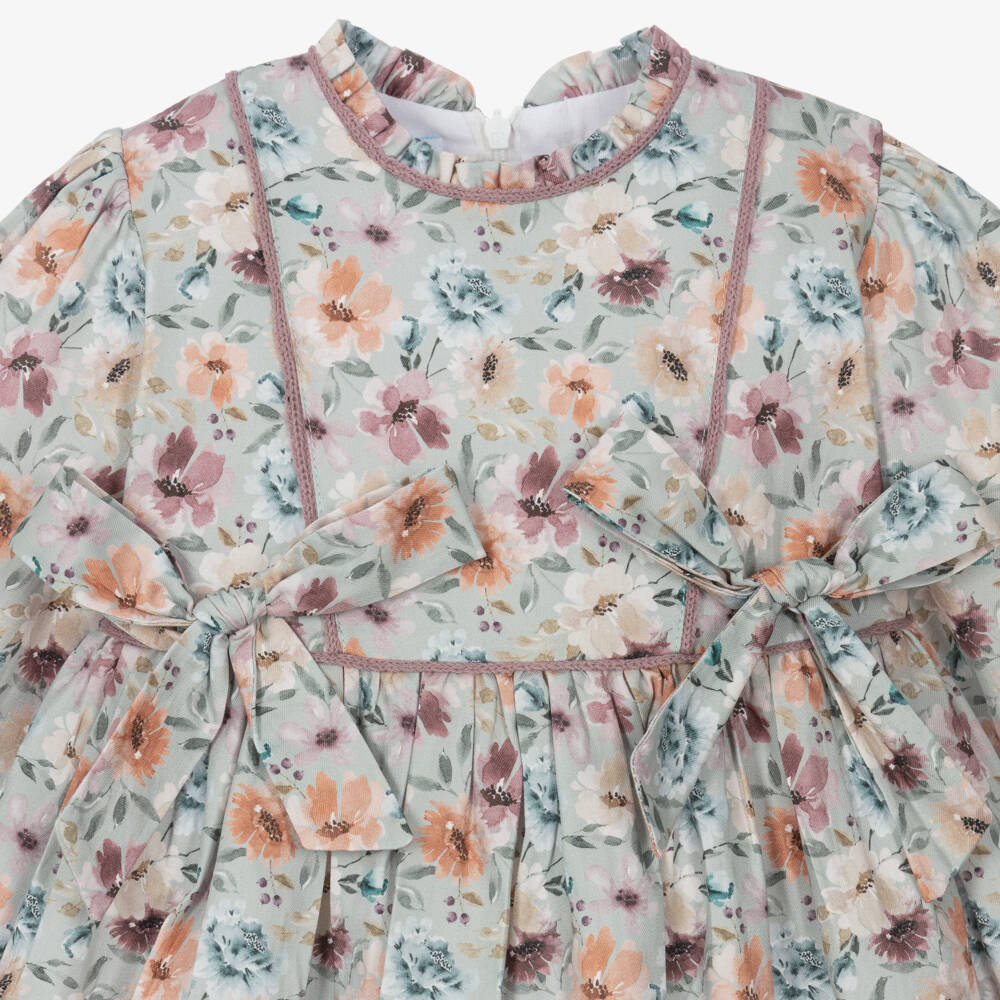 Artesanía Granlei-Girls Pastel Floral Cotton Dress | Childrensalon Outlet