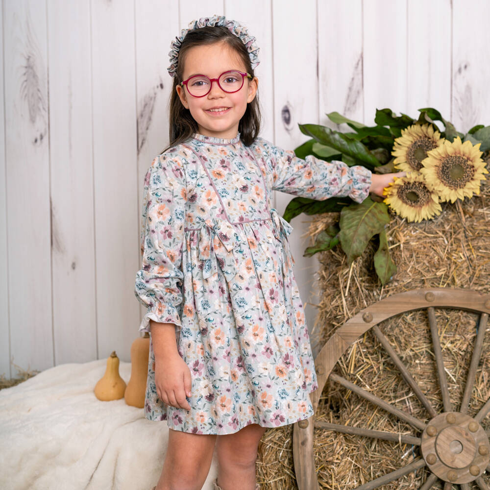 Artesanía Granlei-Girls Pastel Floral Cotton Dress | Childrensalon Outlet