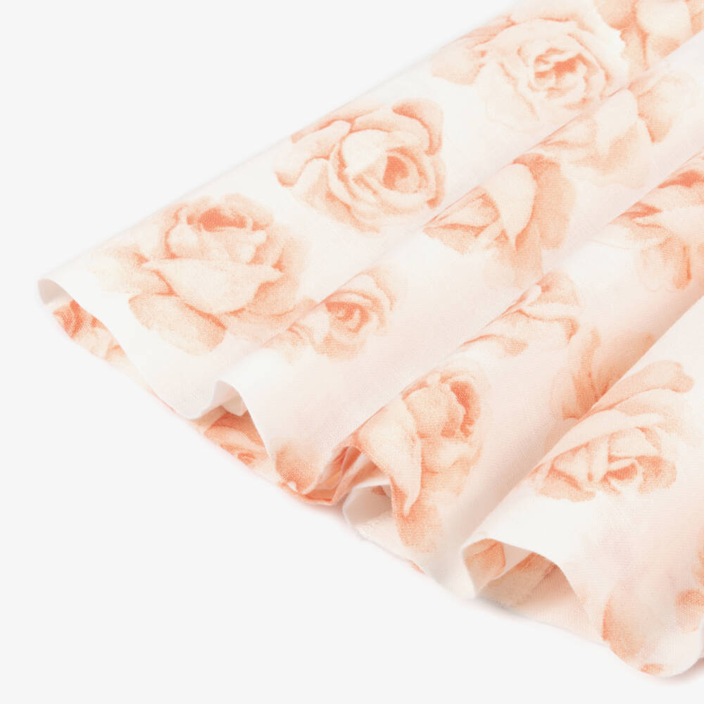 Artesanía Granlei-Girls Peach Blossom Linen Ensemble | Childrensalon Outlet