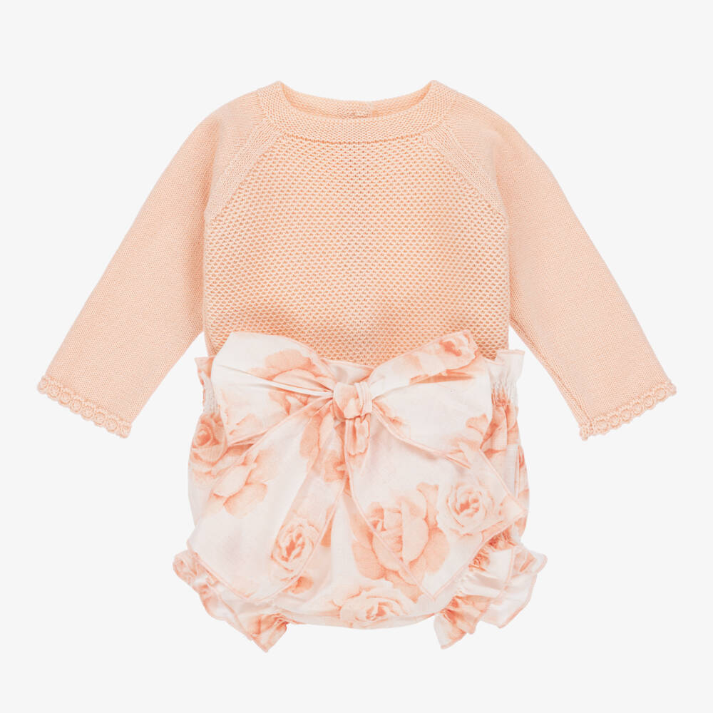 Artesanía Granlei-Girls Peach Blossom Shorts Ensemble | Childrensalon Outlet
