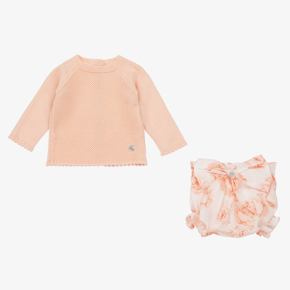 Artesanía Granlei-Girls Peach Blossom Shorts Ensemble | Childrensalon Outlet