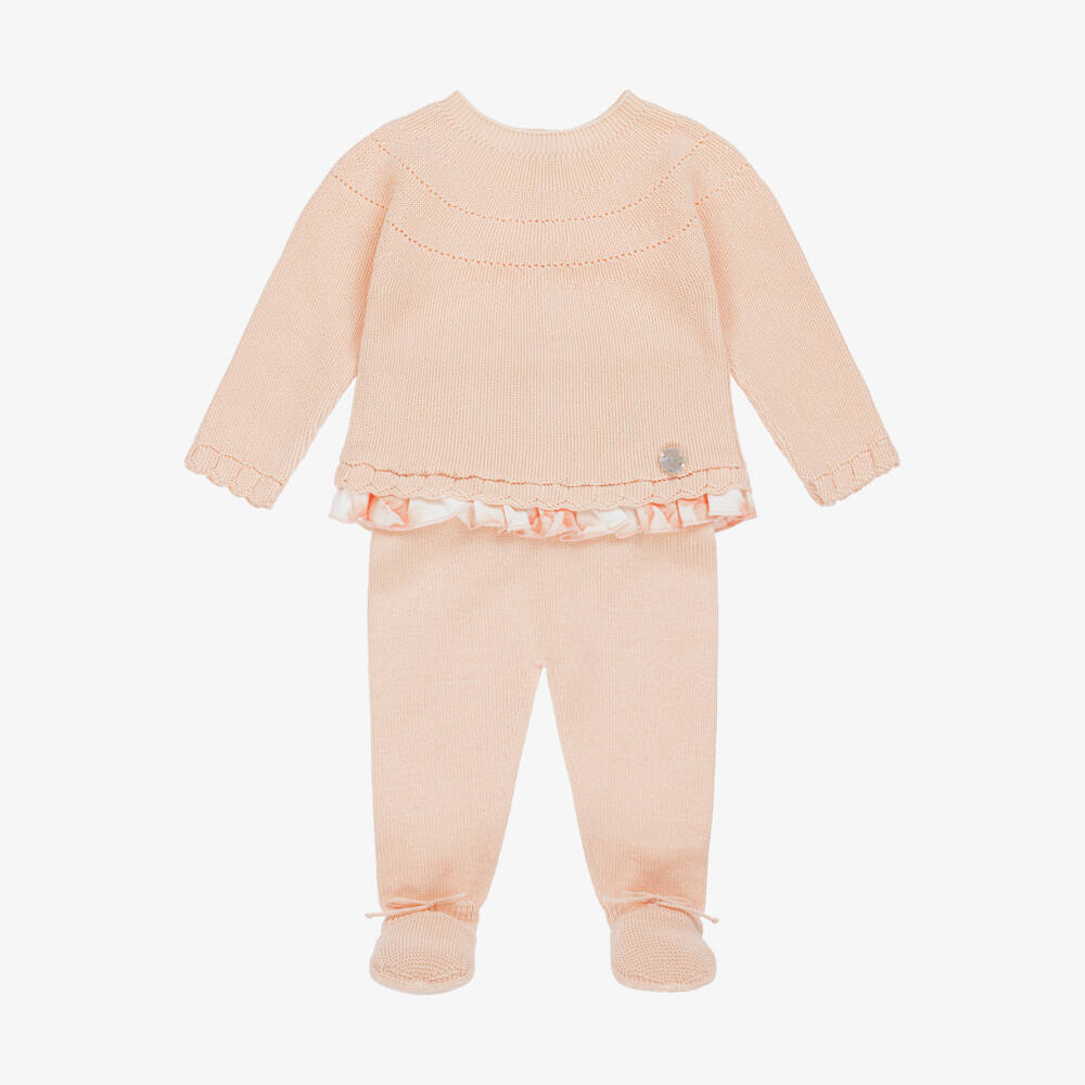 Artesanía Granlei-Girls Peachy Knit Two-Piece Set | Childrensalon Outlet