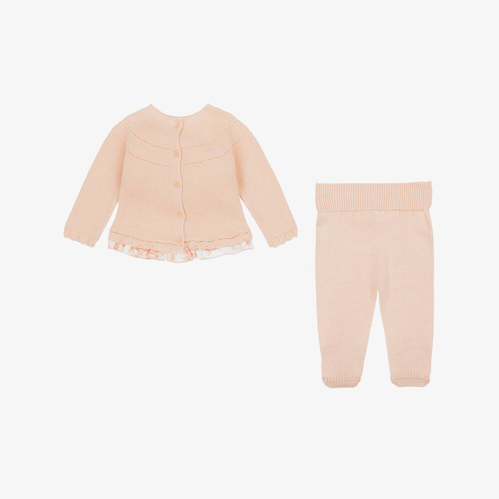 Artesanía Granlei-Girls Peachy Knit Two-Piece Set | Childrensalon Outlet