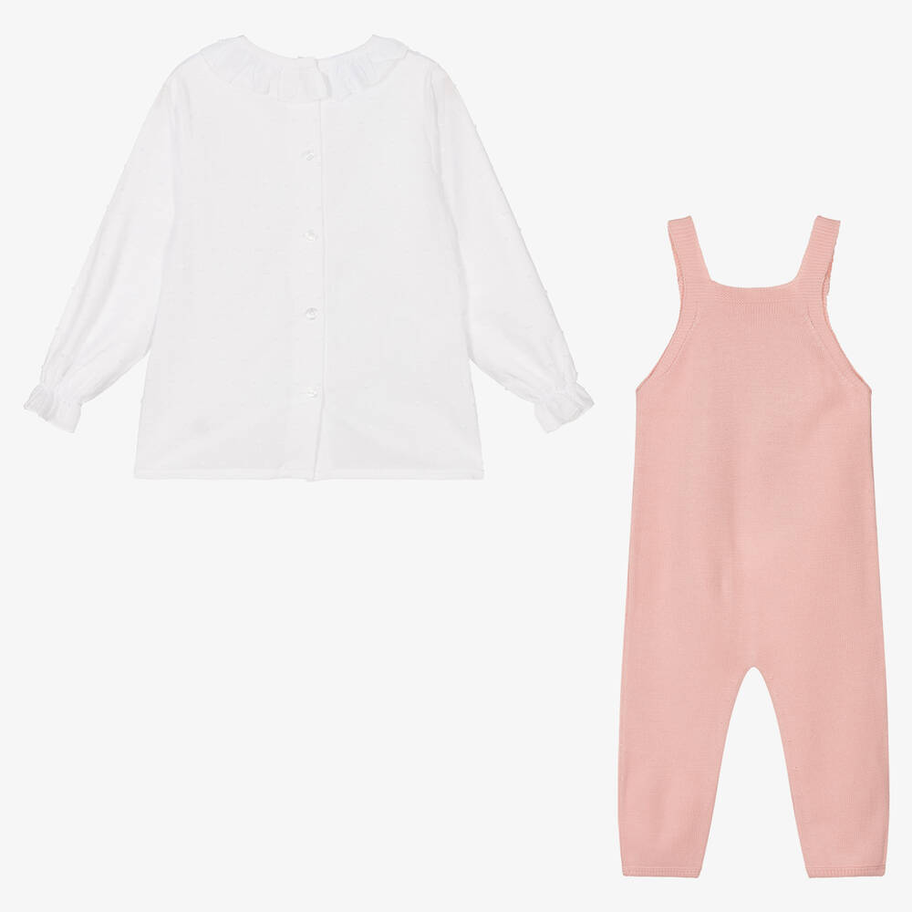 Artesanía Granlei-Топ и розовый полукомбинезон с кроликом для девочек | Childrensalon Outlet