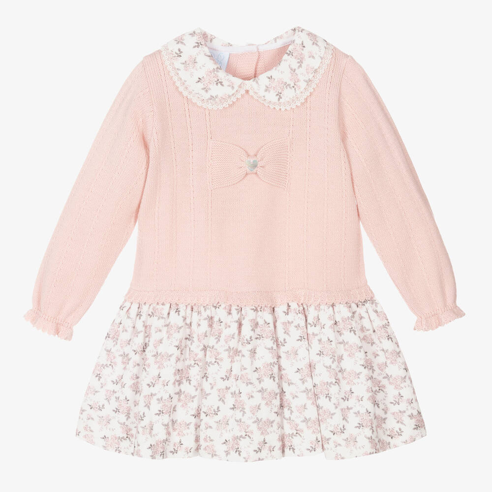 Artesanía Granlei - Girls Pink Floral Cotton Dress | Childrensalon