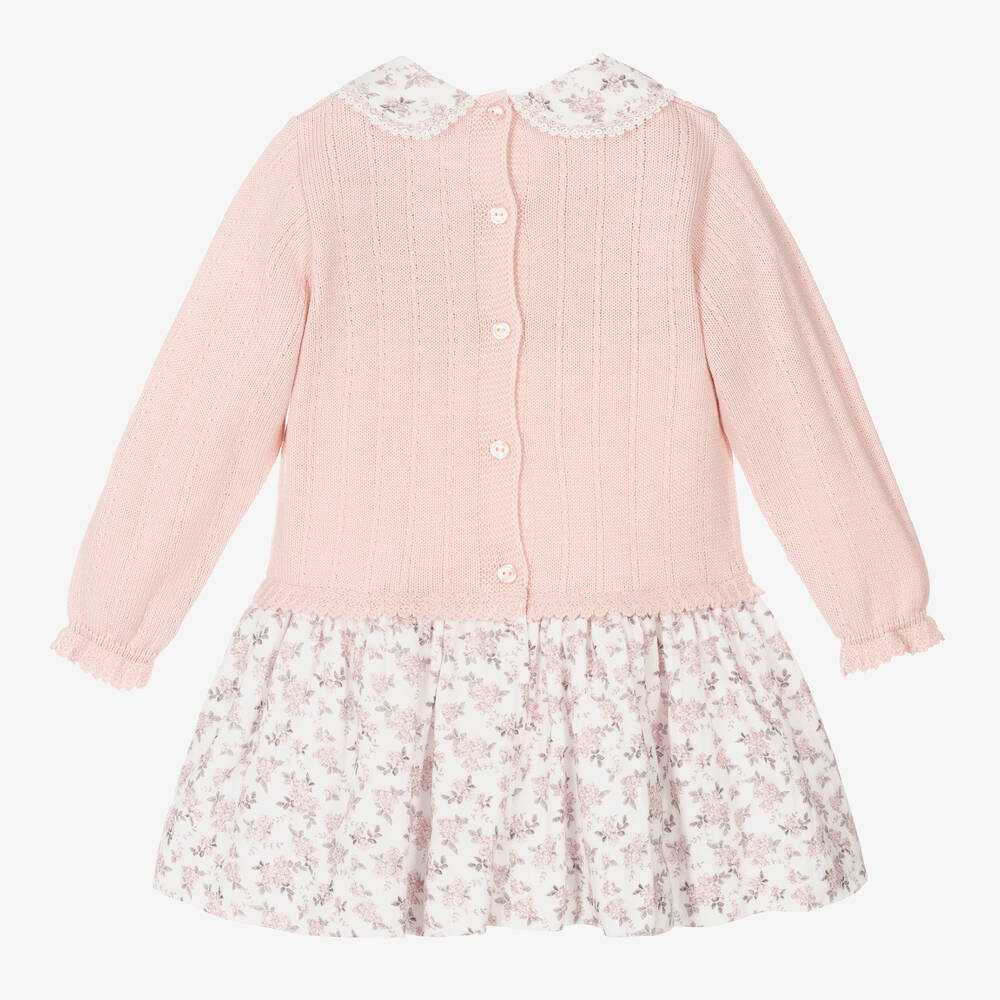 Artesanía Granlei-Girls Pink Floral Cotton Dress | Childrensalon Outlet