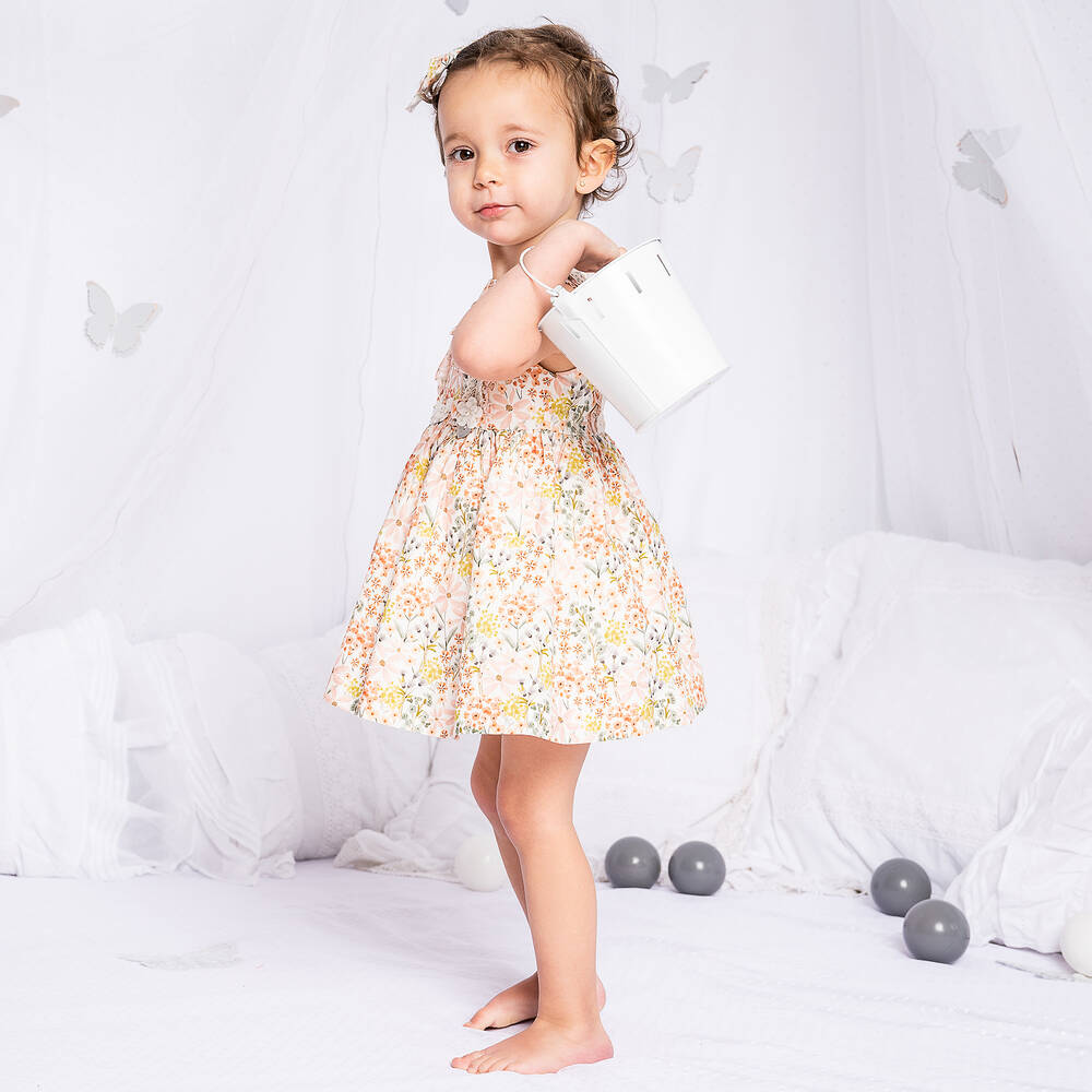 Artesanía Granlei-Girls Pink Floral Dress | Childrensalon Outlet
