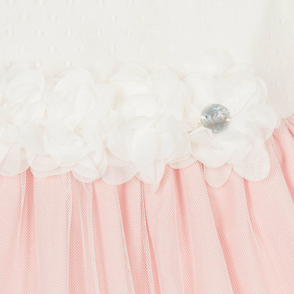 Artesanía Granlei-Girls Pink & Ivory Tulle Dress | Childrensalon Outlet