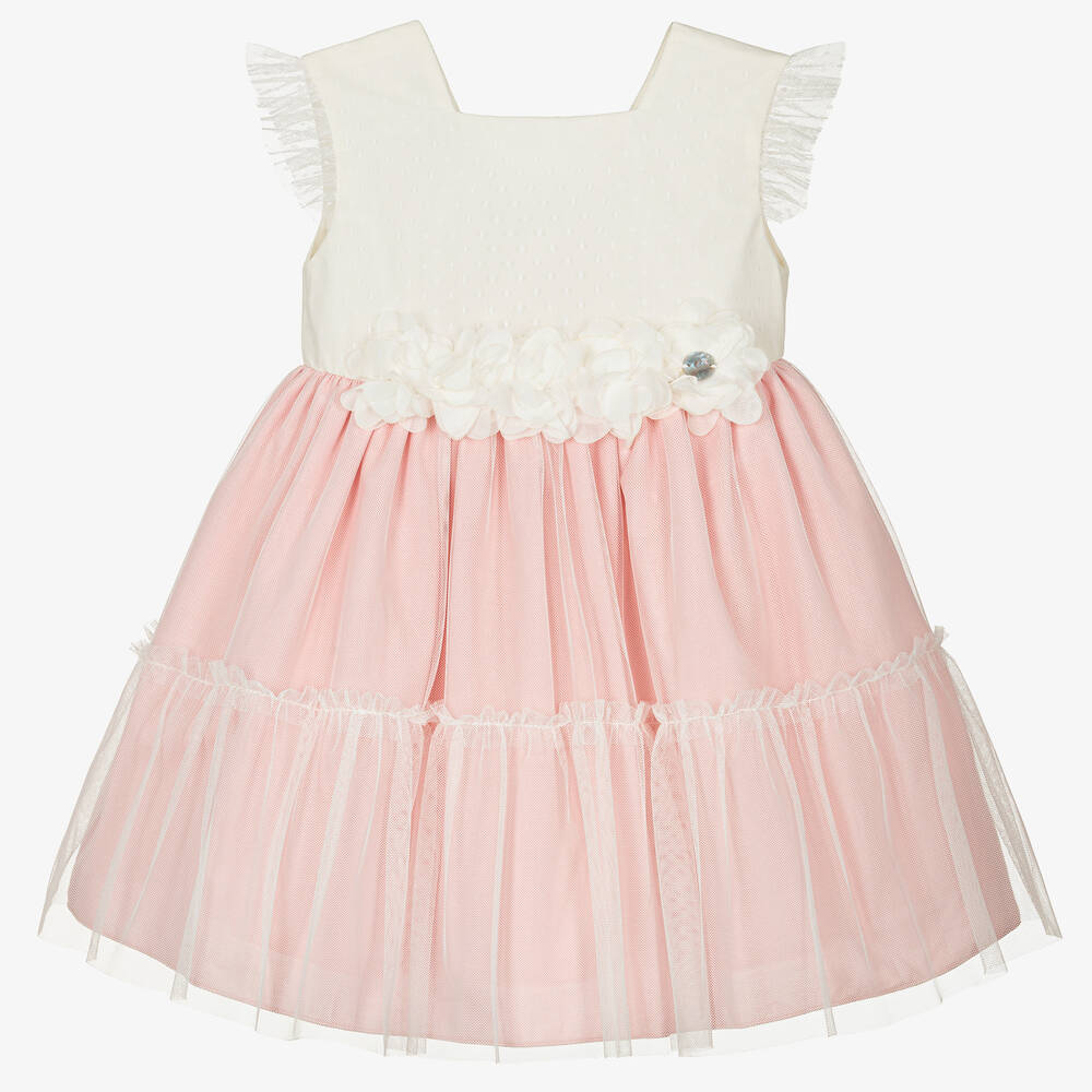 Artesanía Granlei - Girls Pink & Ivory Tulle Dress | Childrensalon