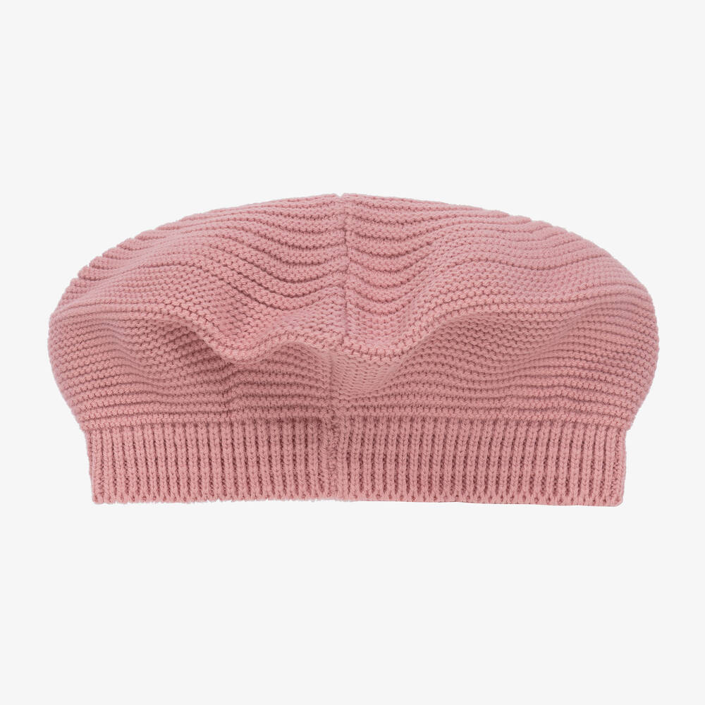 Artesanía Granlei-Girls Pink Knitted Beret | Childrensalon Outlet