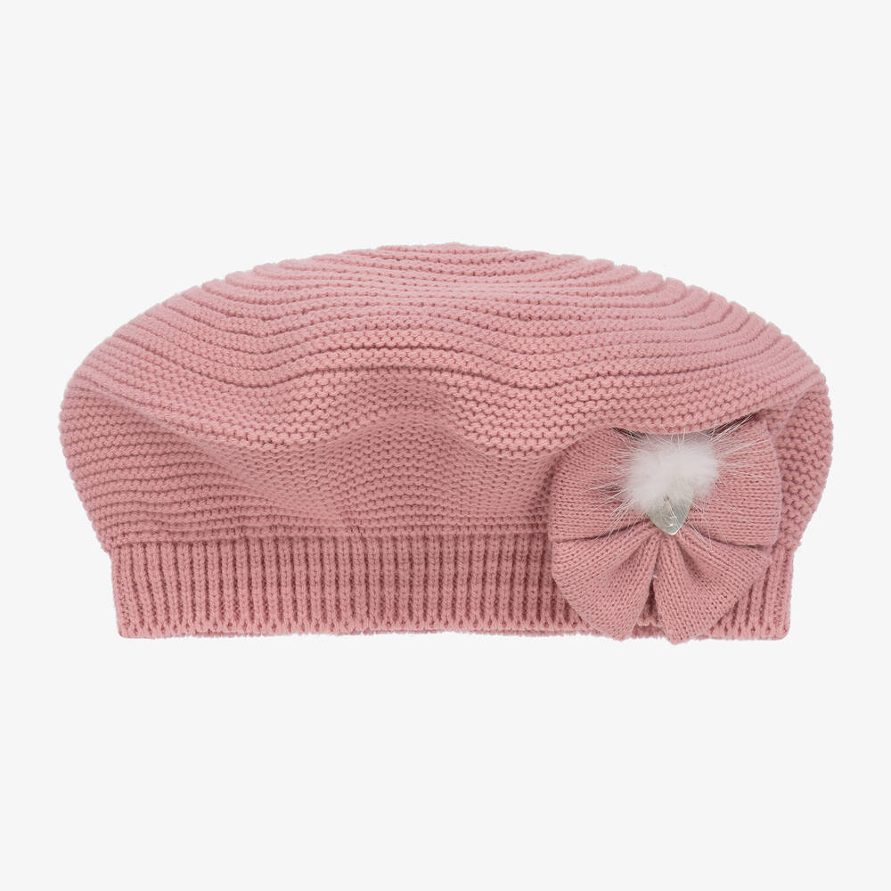 Artesanía Granlei - Girls Pink Knitted Beret | Childrensalon