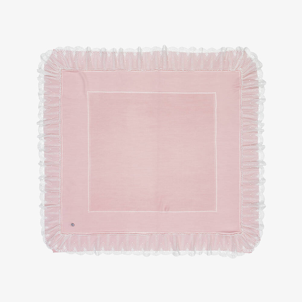 Artesanía Granlei-Girls Pink Lace Accent Shawl | Childrensalon Outlet