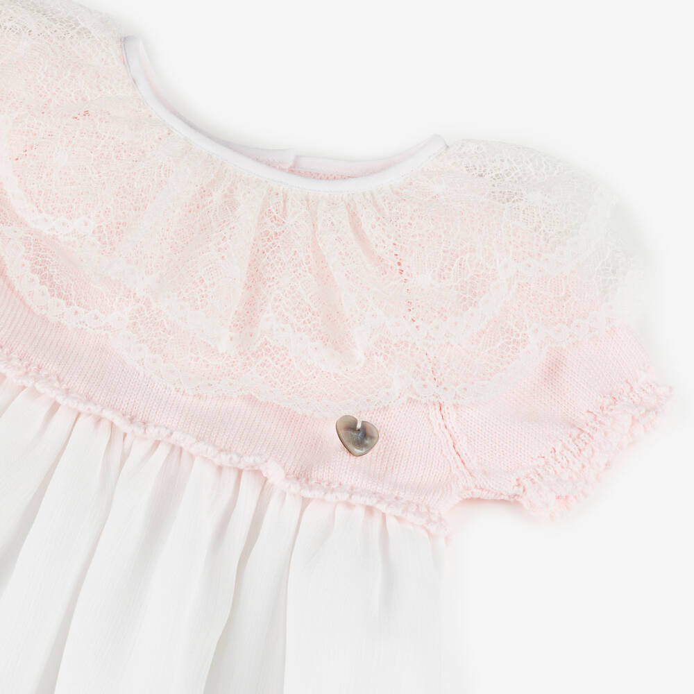 Artesanía Granlei-Girls Pink Lace Chiffon Delight | Childrensalon Outlet