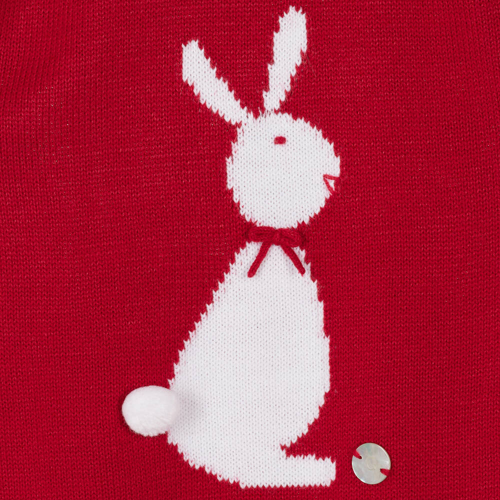 Artesanía Granlei-Топ и красный полукомбинезон с кроликом для девочек | Childrensalon Outlet