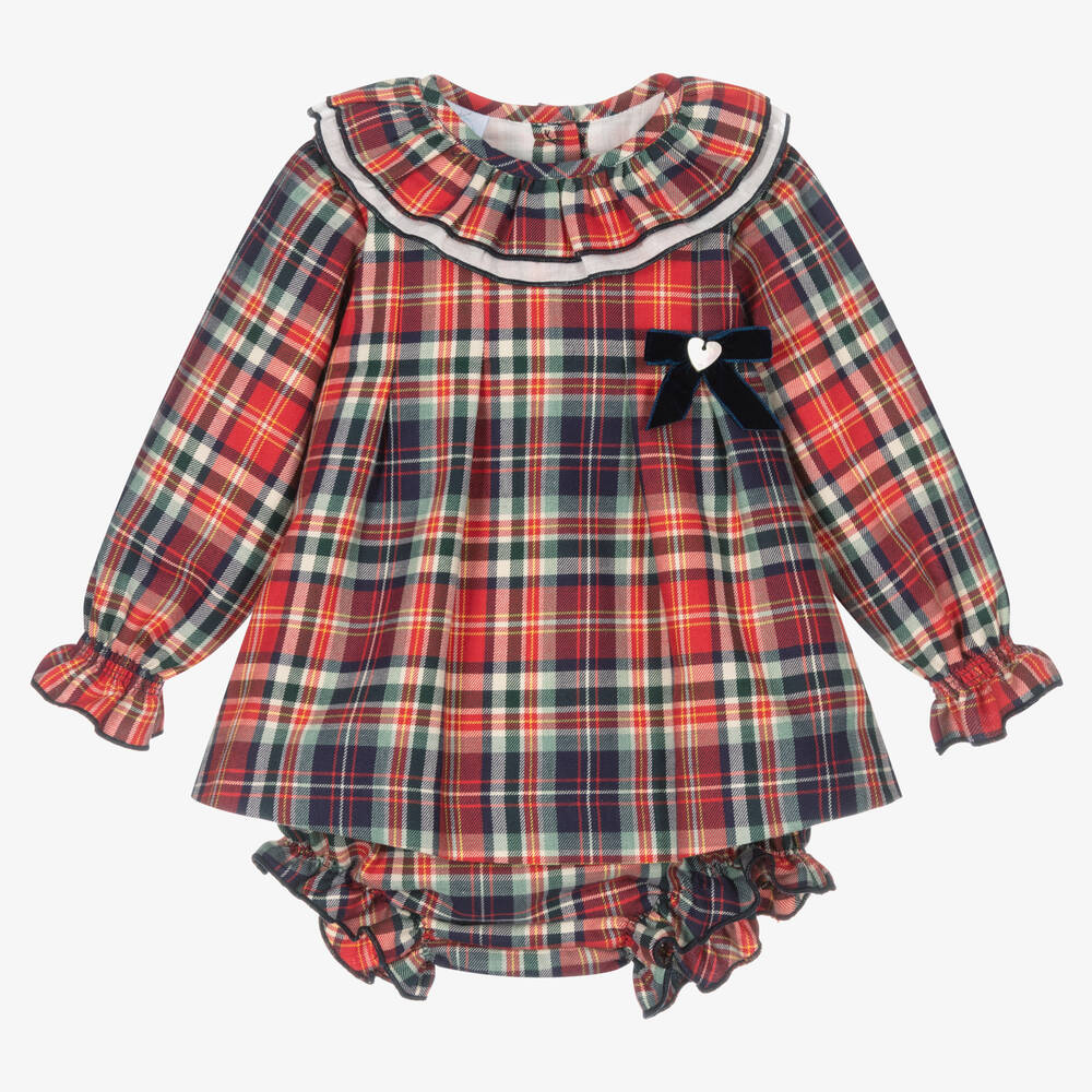 Artesanía Granlei - Girls Red Tartan Dress | Childrensalon